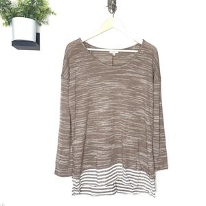Umgee Brown Long Sleeve Top Size Small